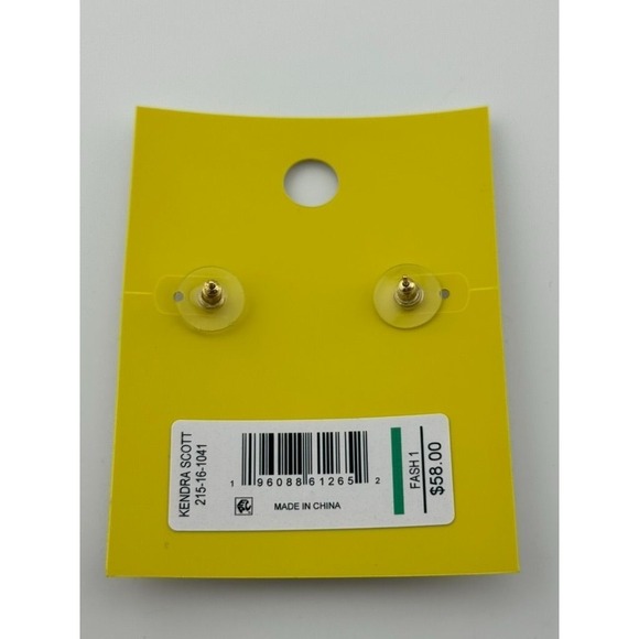 Kendra Scott Serena Linear Dangle Earrings Abalone Shell Gold Tone - Picture 7 of 11